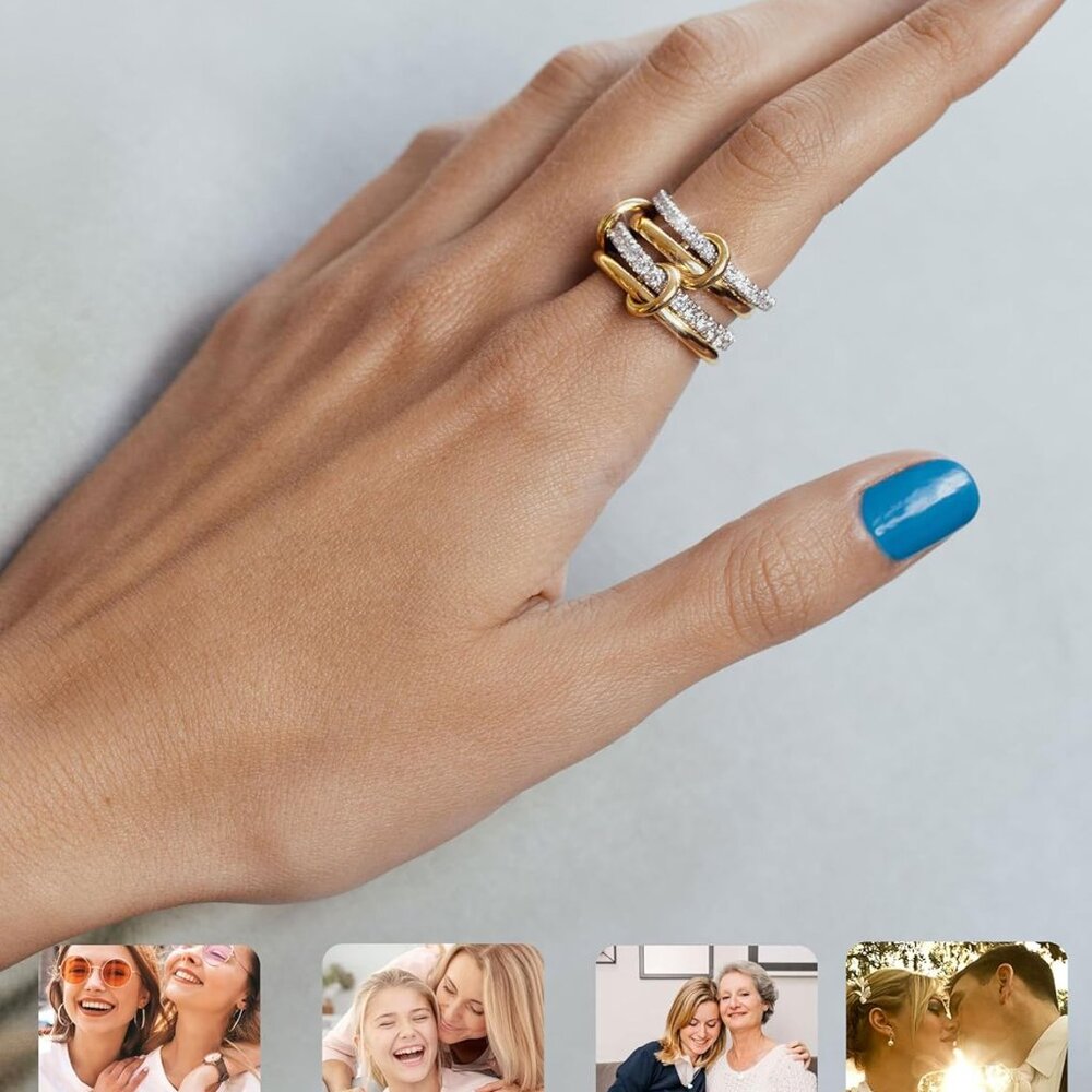 Hypoallergenic Stackable Gold Rings Set - Tarnish… - image 2